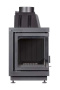 Каминная топка Экокамин АЛЬФА 700 LB два стекла левая черный/белый шамот