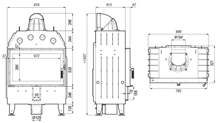 DEFRO HOME INTRA ME Каминная топка