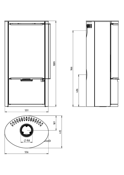 Печь-камин Ember E-14 FG