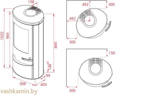 Печь-камин Lotus Liva 5 в песчанике