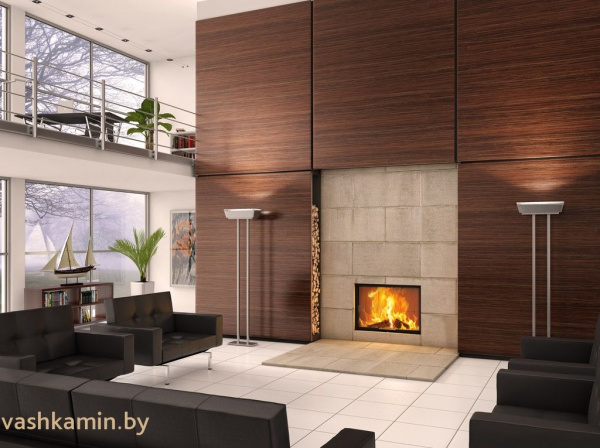 Spartherm Linear 4S Varia 1V57 светлый шамот каминная топка