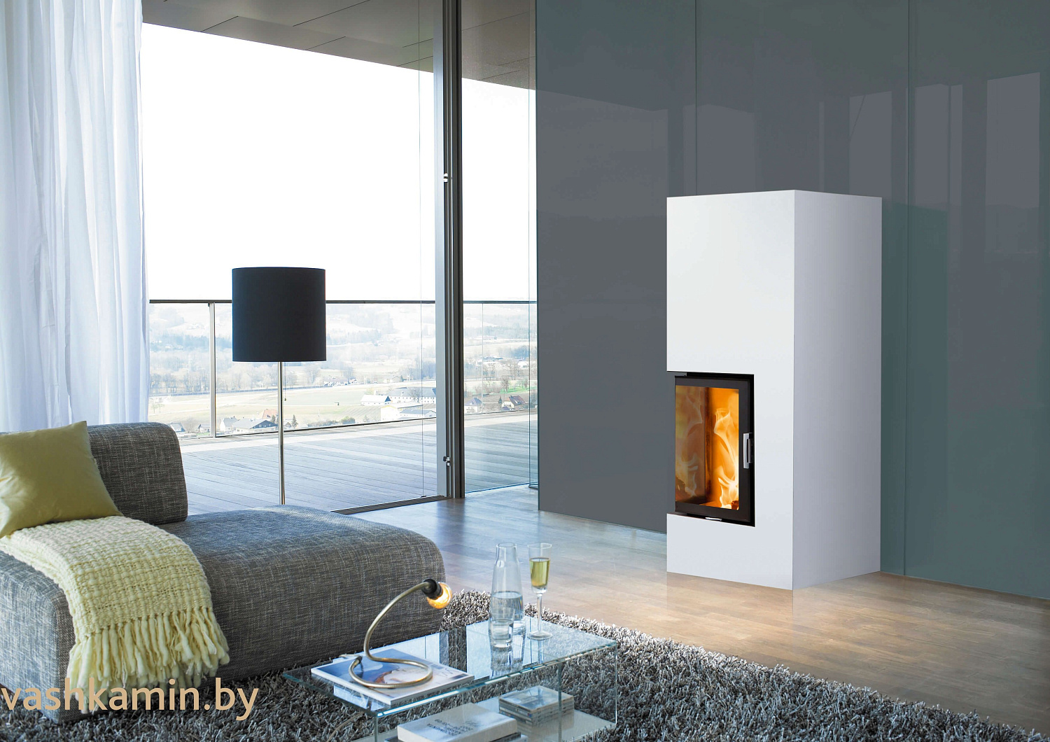 Austroflamm 38x38x57K Угловая каминная топка