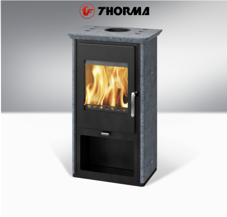 Печь-камин Thorma  ODENSE серая/серпентино