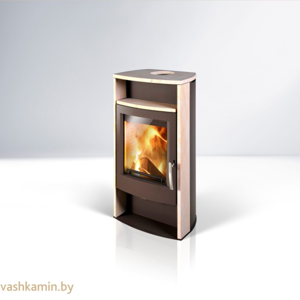 Печь-камин Thorma  ALVESTA коричневая/песчаник