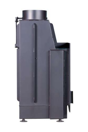 Топка АЛЬФА 700 RB два стекла правая белый/черный шамот(подовая)