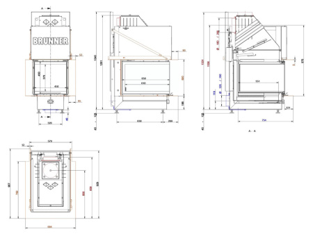BKH PK 45-65-45-65 Brunner каминная топка Green
