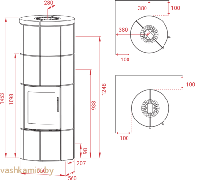 Lotus M2 песчаник  Печь-камин