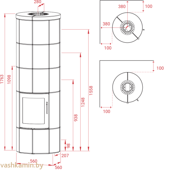 Печь-камин Lotus M3 в стеатите