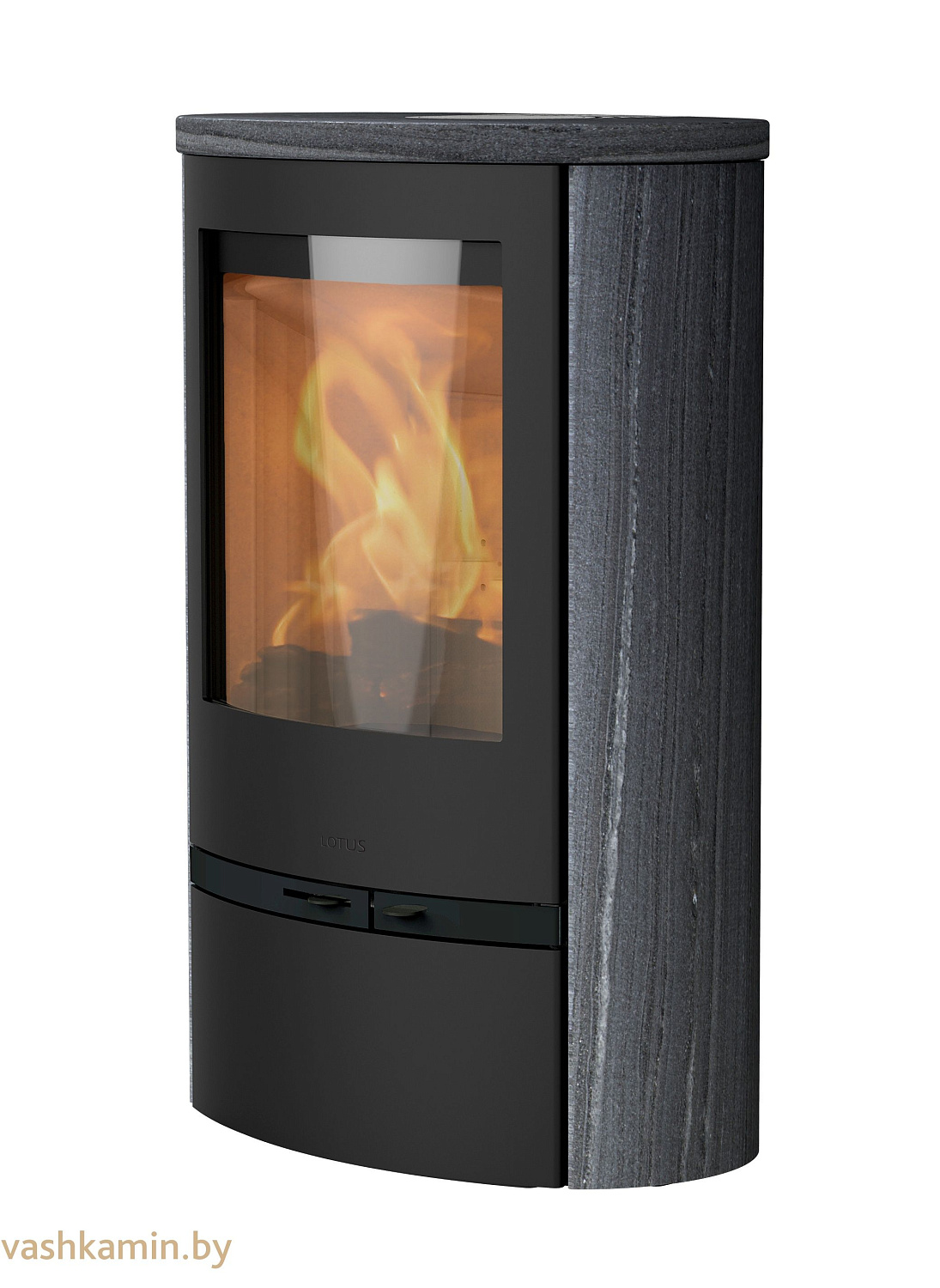 Печь-камин Lotus Jubilee 35 Indian Night с нижней дверцей