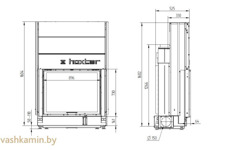 HAKA 89/72h Каминная топка